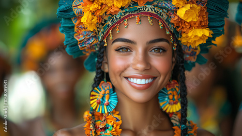 Radiant Brazilian Carnival Queen