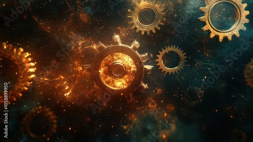 Gears of Industry: A Visual Metaphor of Power and Progress