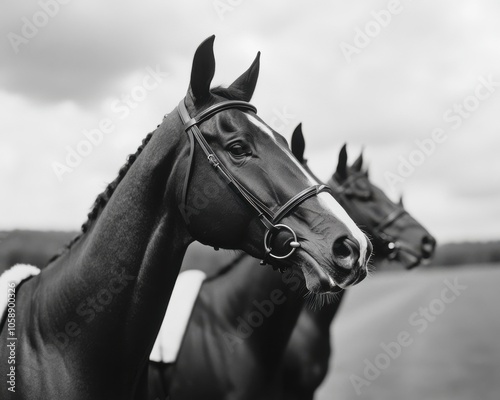 Elegant Thoroughbreds Ready for Race Day photo