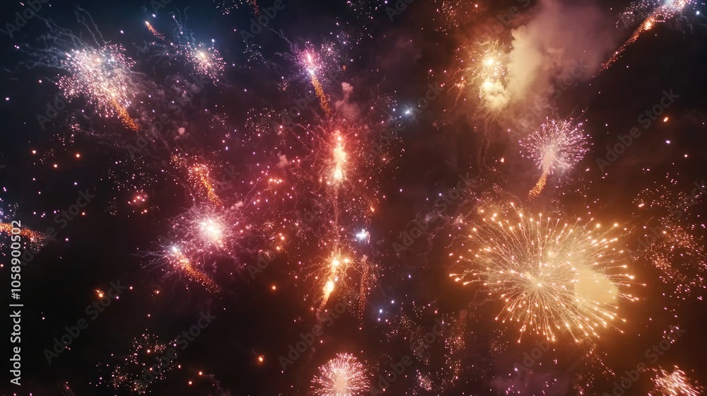 Fototapeta premium Fireworks in sky