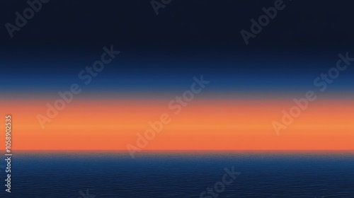 Serene Ocean Horizon at Dusk with Colorful Sky