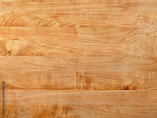 Centered View of Clean and Even Maple Wood Surface with Natural Grain Texture for Elegant Interior Design or Architecture