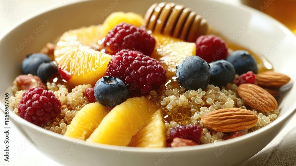 Colorful Fruit and Quinoa Breakfast Bowl Colorful Fruit and Quinoa Breakfast Bowl