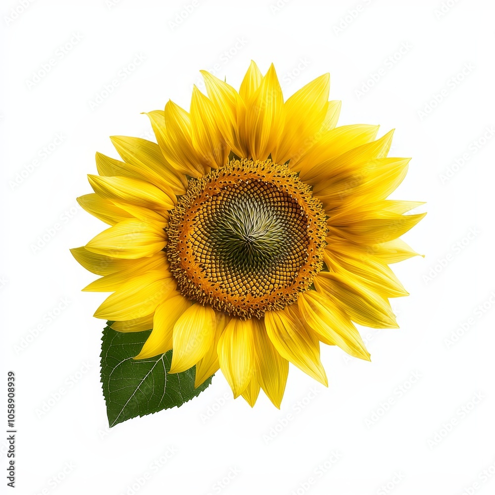 Fototapeta premium Close up of a Bright Sunflower Head Focusing on the Intricate Details