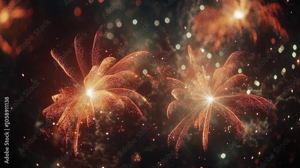 Fototapeta premium Fireworks in sky