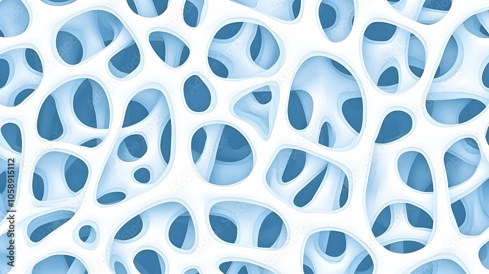 Abstract blue and white 3D pattern with organic shapes. Abstract blue and white 3D pattern with organic shapes.