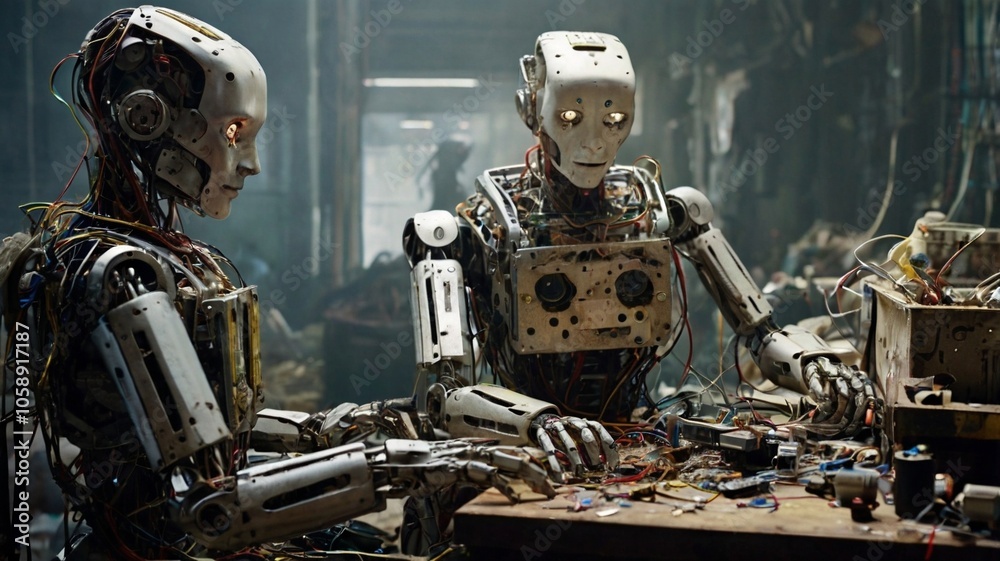 Fototapeta premium Intelligent Machines: Understanding Robot Functionality in Various Sectors