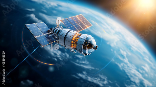 Wallpaper Mural Exploring satellite networks the future of neon data transmission in earth's orbit Torontodigital.ca