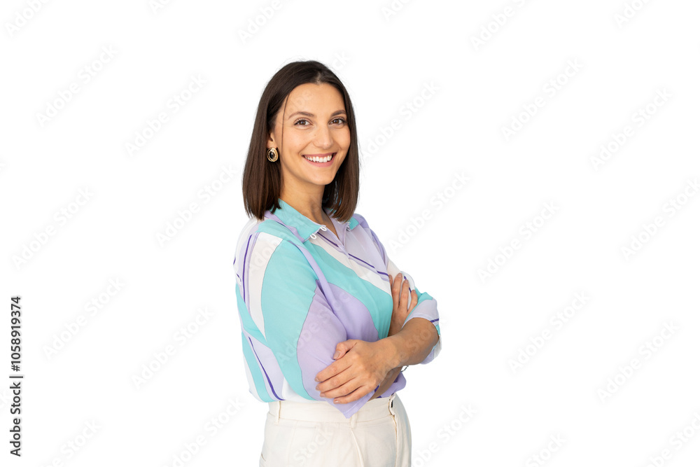 Focused businesswoman with a modern approach