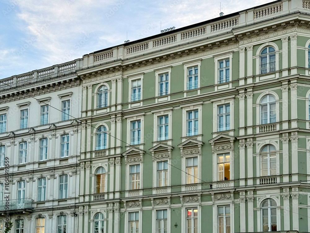 Prachtvolle Altbaufassaden am Ring im 1. Bezirk von Wien, Österreich Prachtvolle Altbaufassaden am Ring im 1. Bezirk von Wien, Österreich