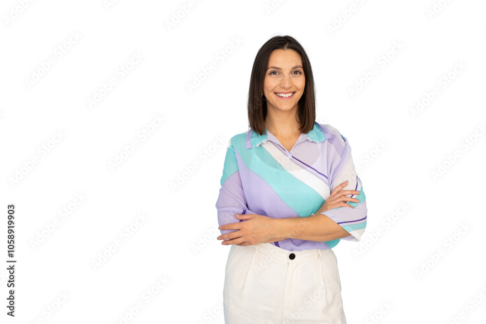 Confident professional woman prepared for new challenges Confident professional woman prepared for new challenges