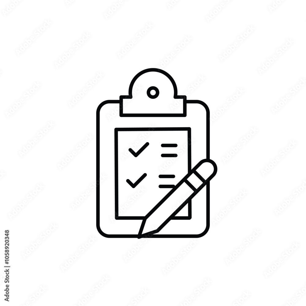 task list clipboard thin outline icon vector design good for web or mobile app task list clipboard thin outline icon vector design good for web or mobile app