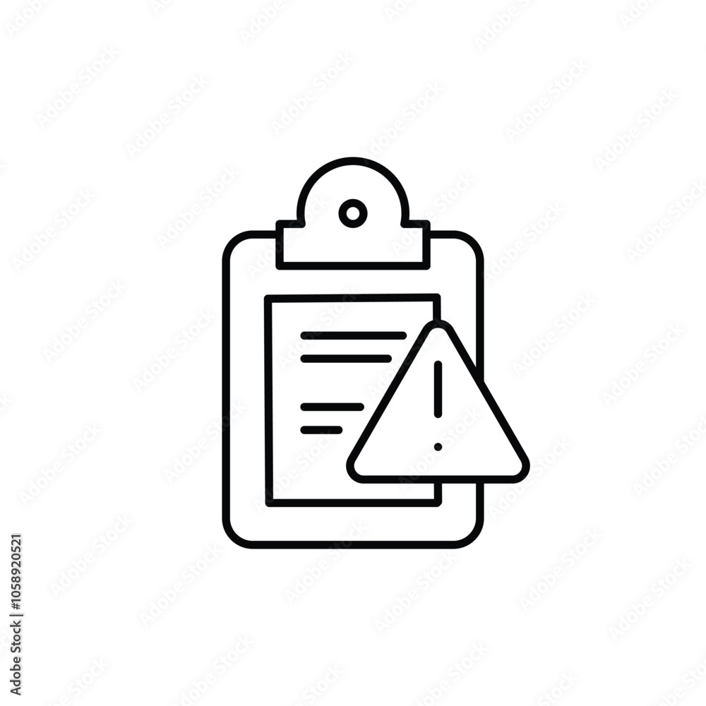 report thin outline icon vector design good for web or mobile app