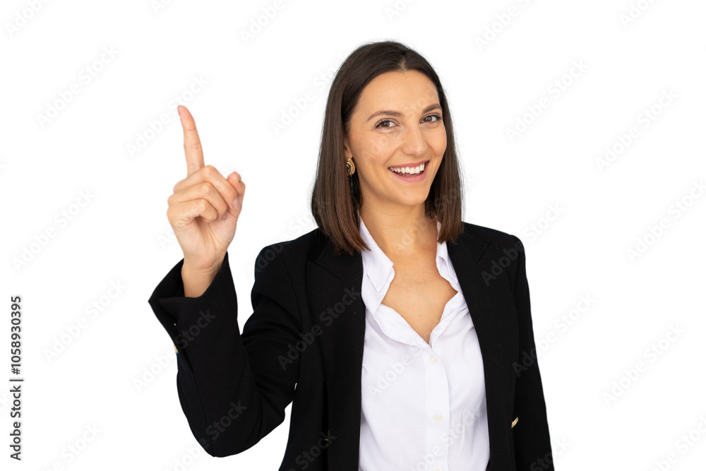 Young, professional woman directing attention with confidence Young, professional woman directing attention with confidence