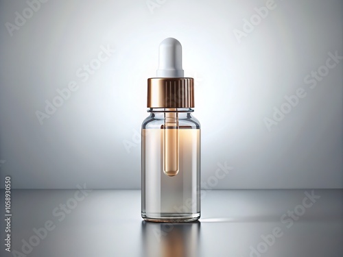 Small 5ml Dropper Bottle Mockup with Blank Label for Product Branding photo