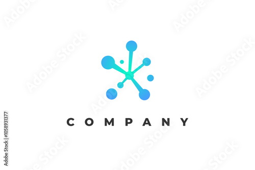 minimalist tech logo neuron digital