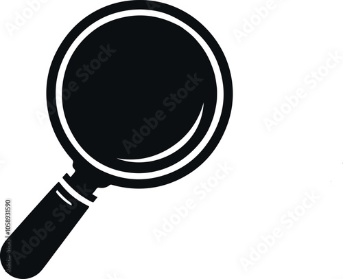magnifying glass silhouette  Vector,  Magnifying Glass Vector.