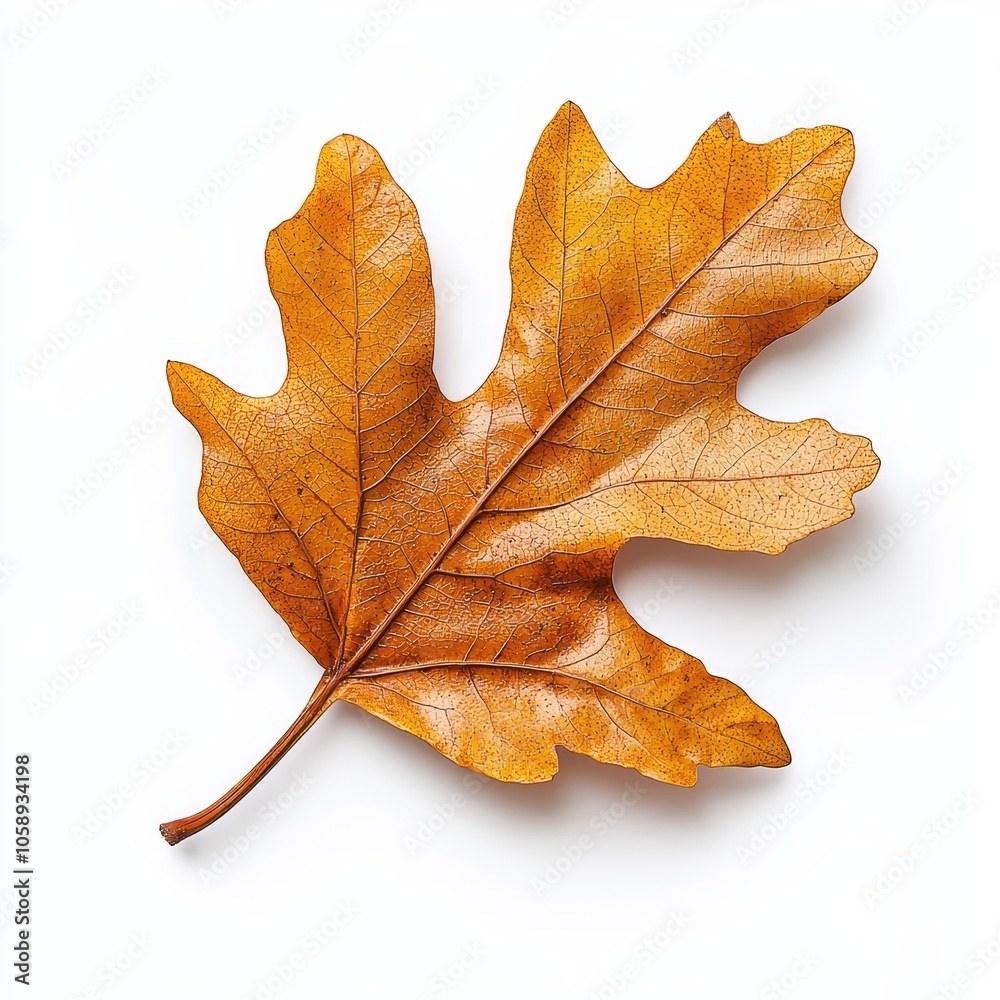 Vibrant Autumn Oak Leaf in Closeup with Intricate Texture and Colors Vibrant Autumn Oak Leaf in Closeup with Intricate Texture and Colors