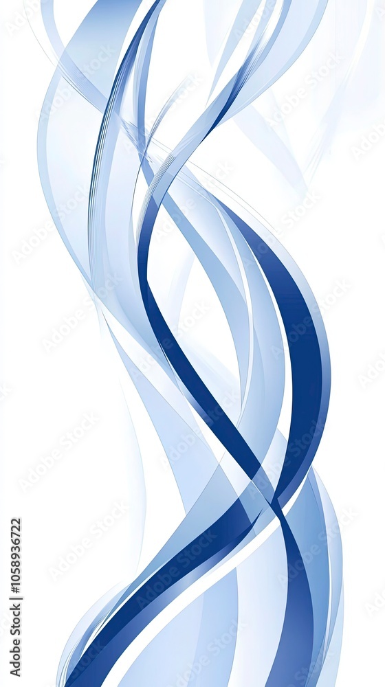 Naklejka premium Abstract corporate background with elegant curves and cool color palette, symbolizing customer trust and safety