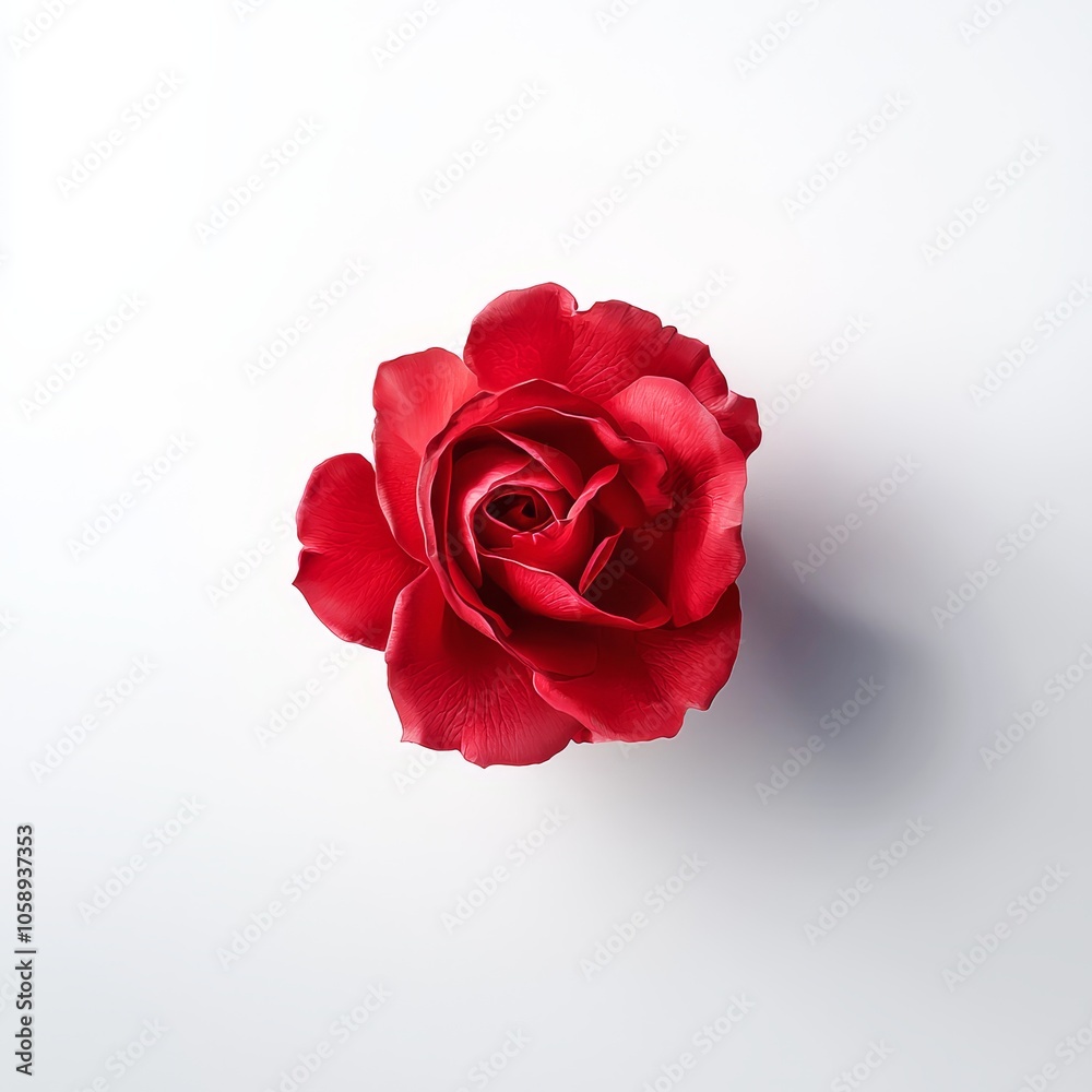 Vivid Red Rose in Full Bloom Captured in Detail Vivid Red Rose in Full Bloom Captured in Detail