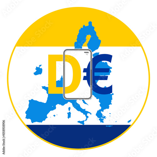 d€ as digital Euro, EUR,  i...