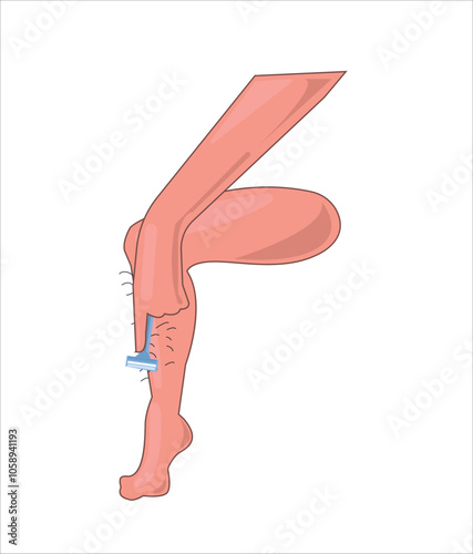 Arm, leg, tongue, mouth, nose, hand, human body parts vector illustration	