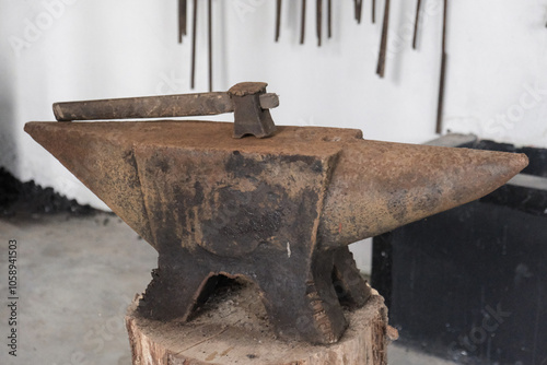 Metal industry and workshop with tools