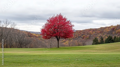 Single Tree Displaying All Four Seasons photo