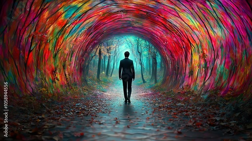 Person Stepping Through a Painting - Blurring Art and Reality