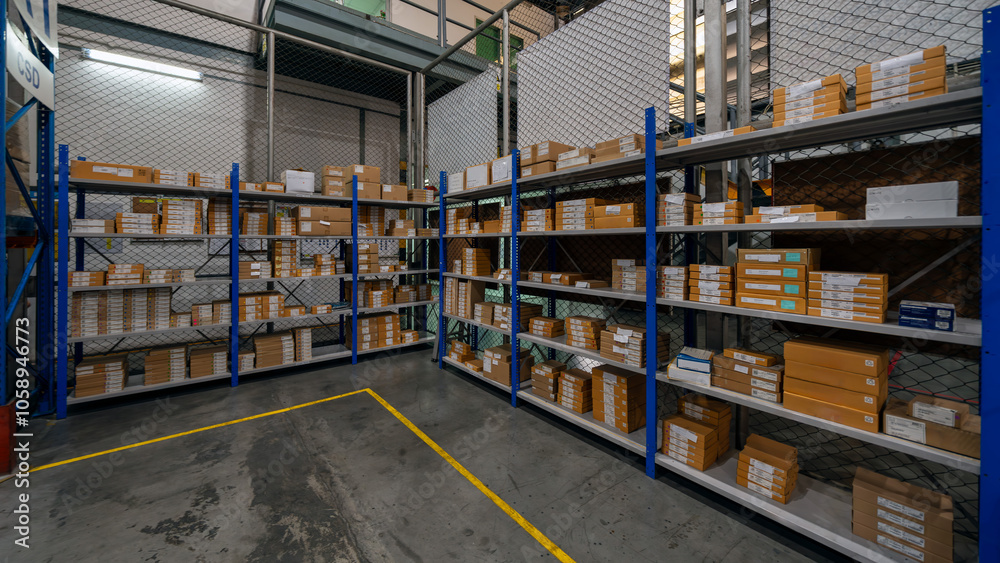 Logistics warehouse shelving system image