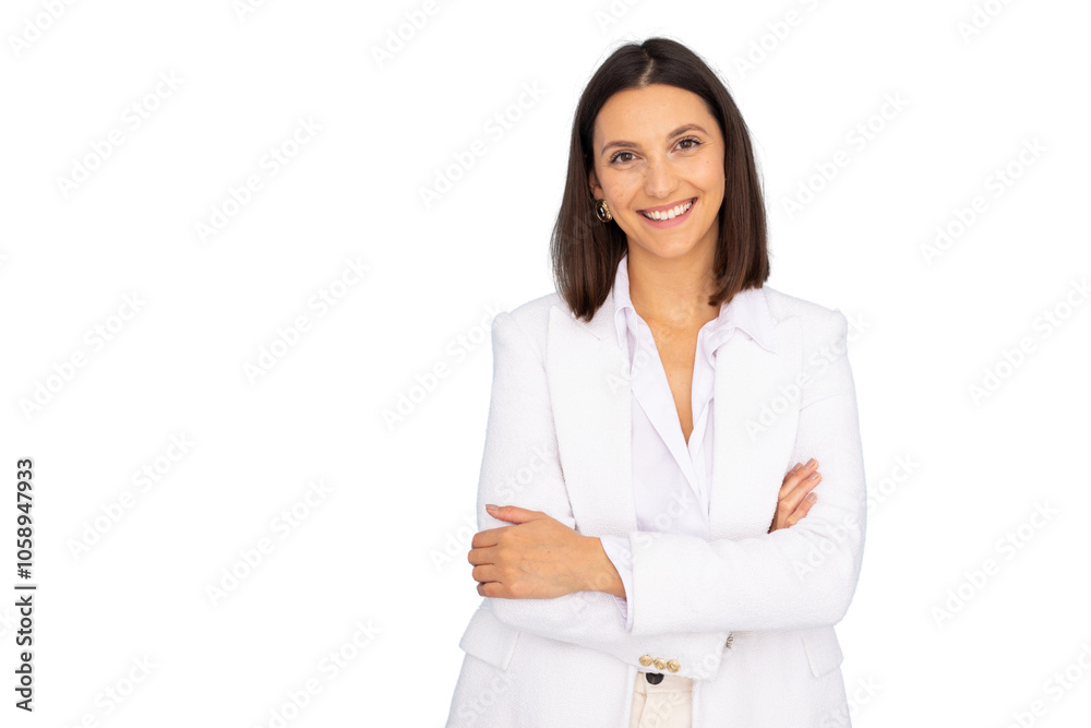 Ambitious young woman poised for success in business Ambitious young woman poised for success in business