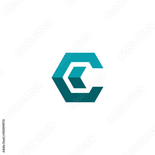 Letter C Hexagon Logo design vector template