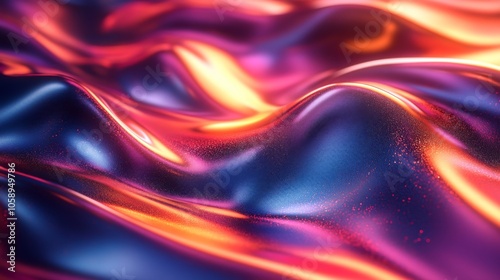 Abstract Wavy Pattern with Vibrant Color Gradient