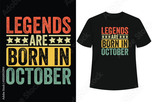 Vintage Legends Are Born In October T-Shirt