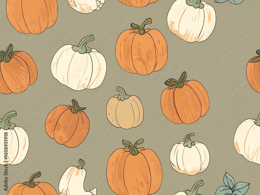 Autumn Pumpkins Pattern Autumn Pumpkins Pattern