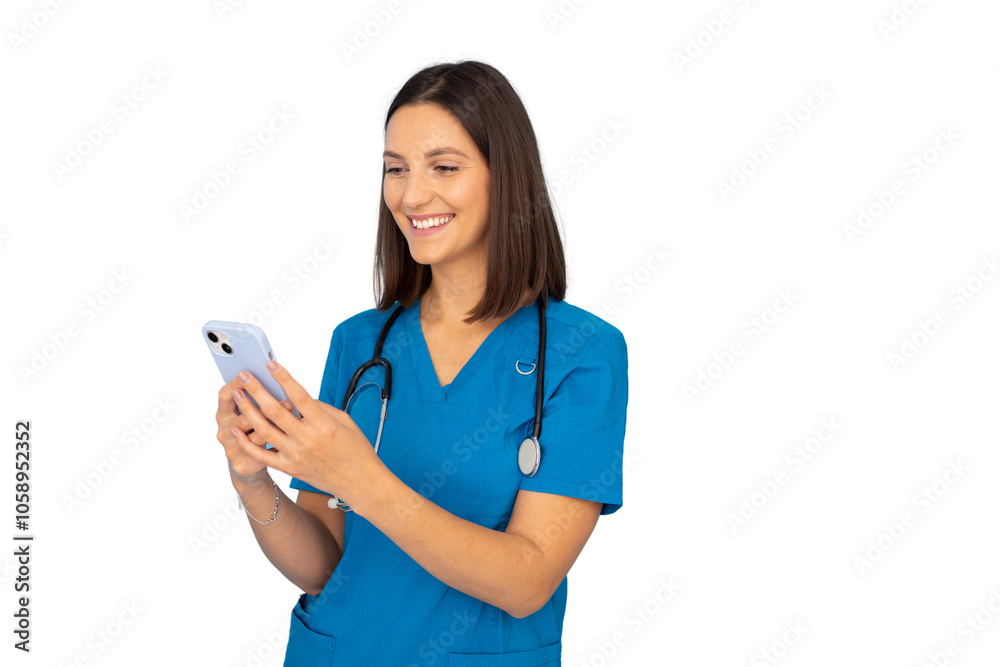 Nurse in scrubs with a caring expression, healthcare worker Nurse in scrubs with a caring expression, healthcare worker