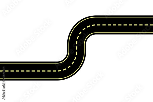 road, asphalt roadway - vector illustration