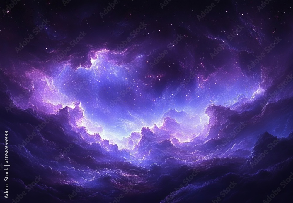 Purple Nebula Space Clouds