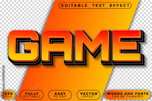 Game Orange Fully Editable Vector Text File