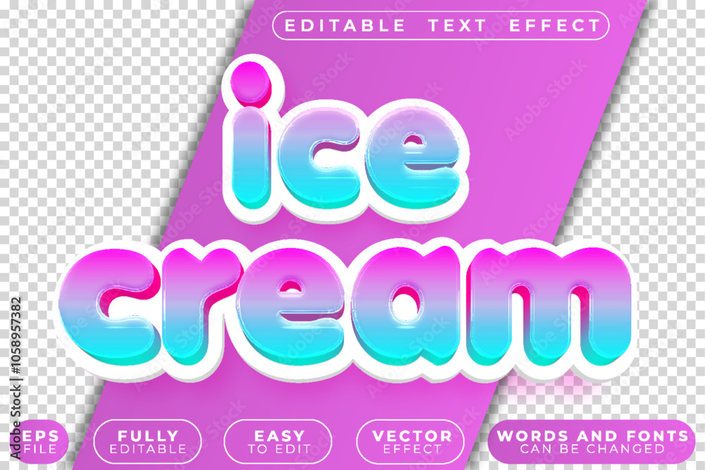 Ice Cream Fully Editable Vector Text File Ice Cream Fully Editable Vector Text File