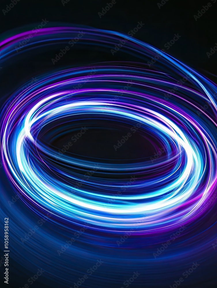 Dynamic Swirls of Colorful Light Trails Dynamic Swirls of Colorful Light Trails