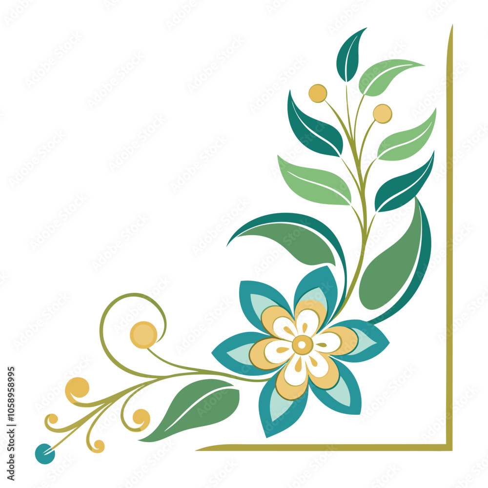 vector flower design corner shape the floral simple vector flower design corner shape the floral simple