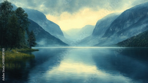 Serene Mountain Lake