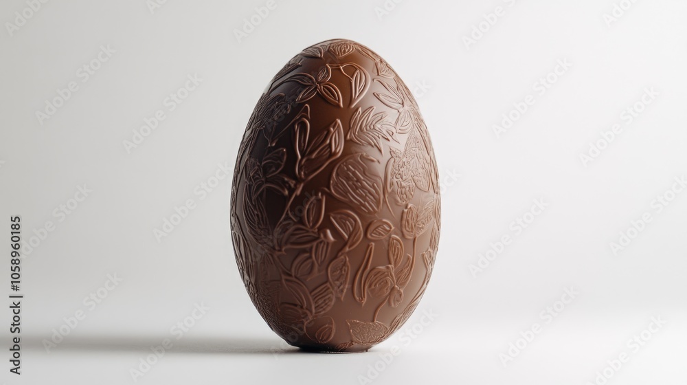 Easter chocolate egg isolated against a white background Easter chocolate egg isolated against a white background