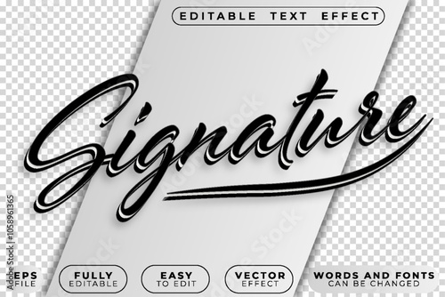 Signature Fully Editable Vector Text File