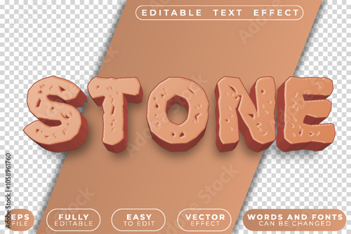 Stone Rock Solid Fully Editable Vector Text File
