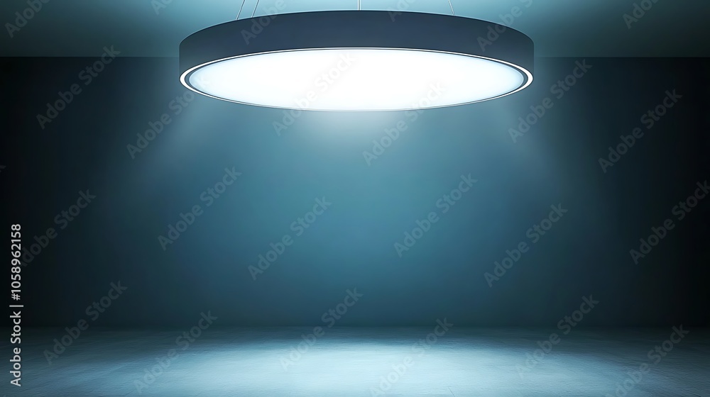 Minimalist Floating Lamp in 3D Space Minimalist Floating Lamp in 3D Space