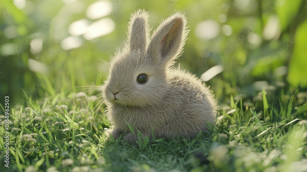 Fototapeta premium Fluffy Grass of Lagurus Ovatus with Bunny like Appearance