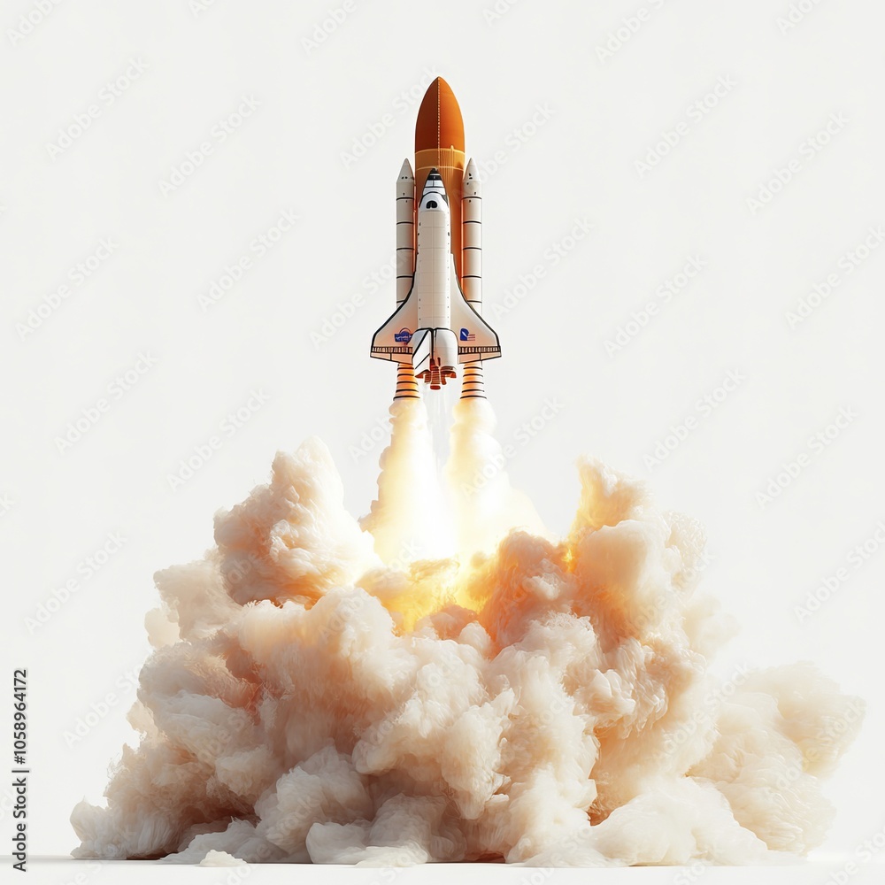 Naklejka premium Space Shuttle Launch