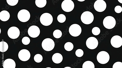 Simple polka dots pattern in black and white